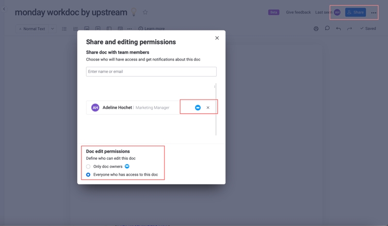 monday workdocs – Support